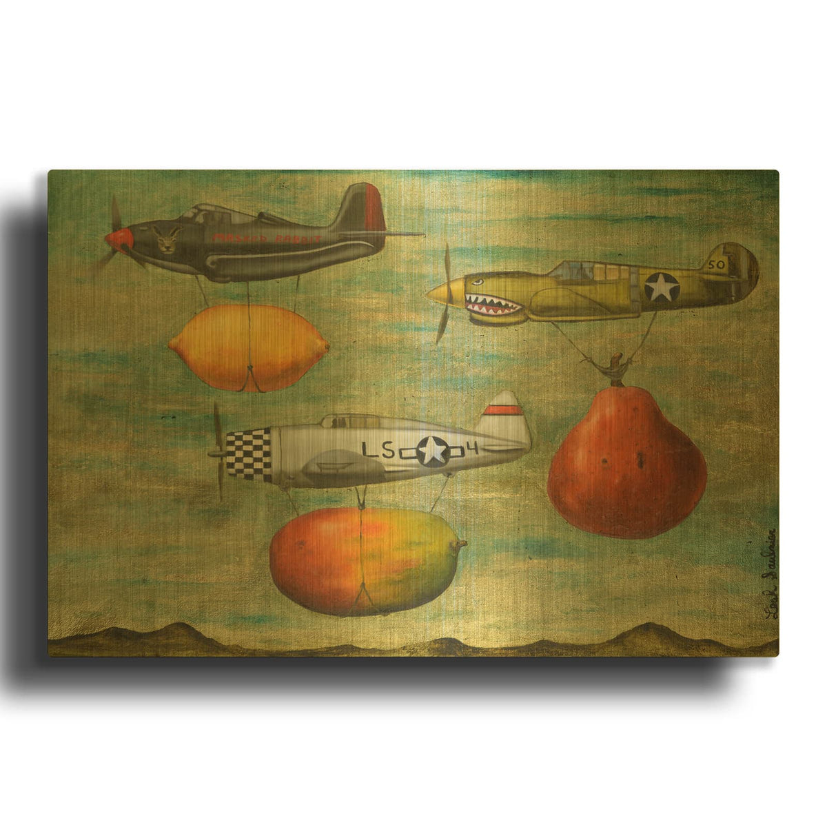 'Amazing Race 7 Al' By Leah Saulnier Gold Metal Wall Art