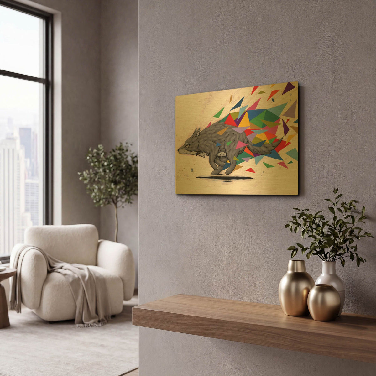 'Break On Thru' By Ric Stultz Gold Metal Wall Art