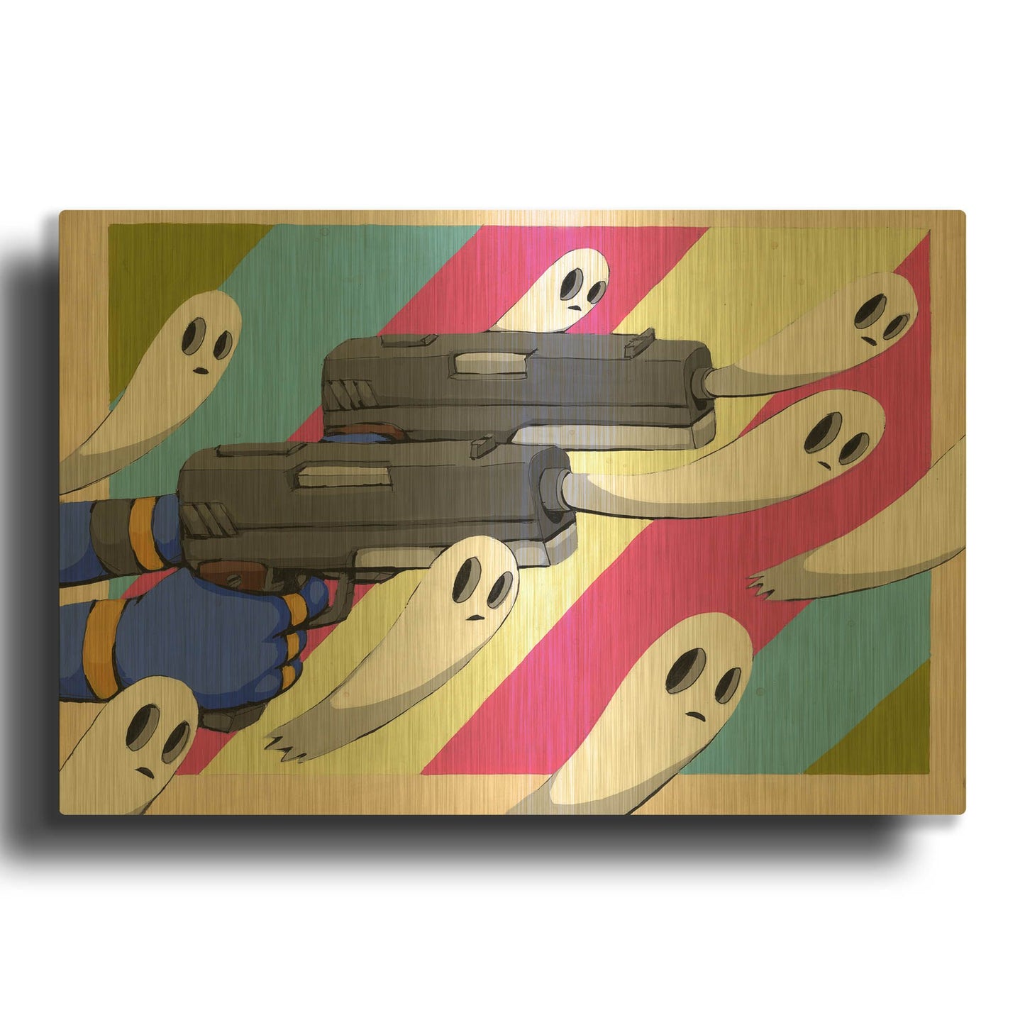 'Making New Ghosts' By Ric Stultz Gold Metal Wall Art