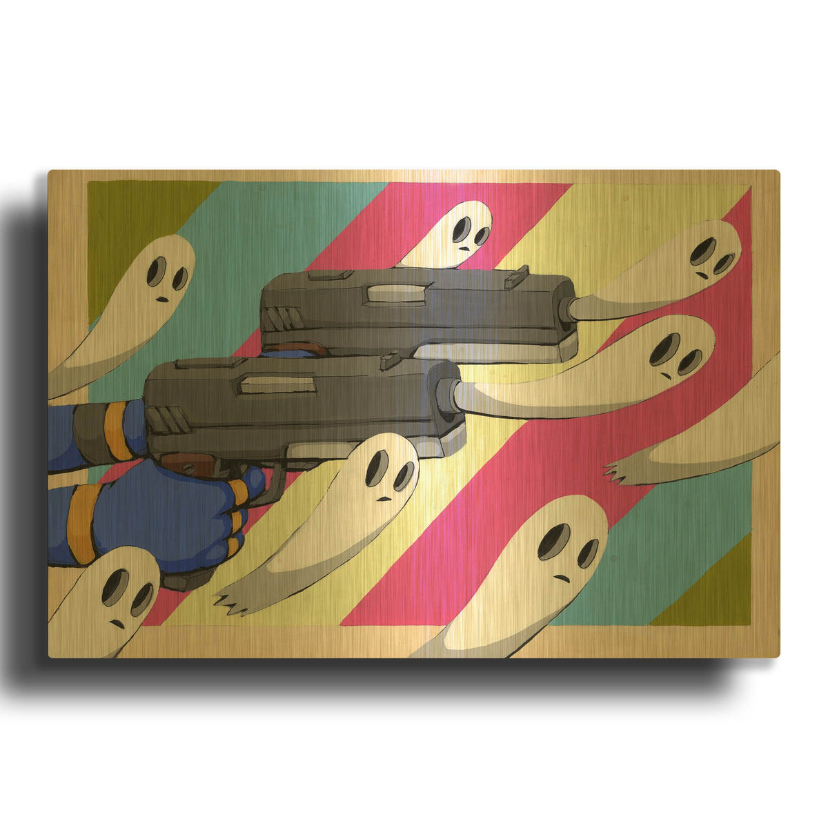 'Making New Ghosts' By Ric Stultz Gold Metal Wall Art
