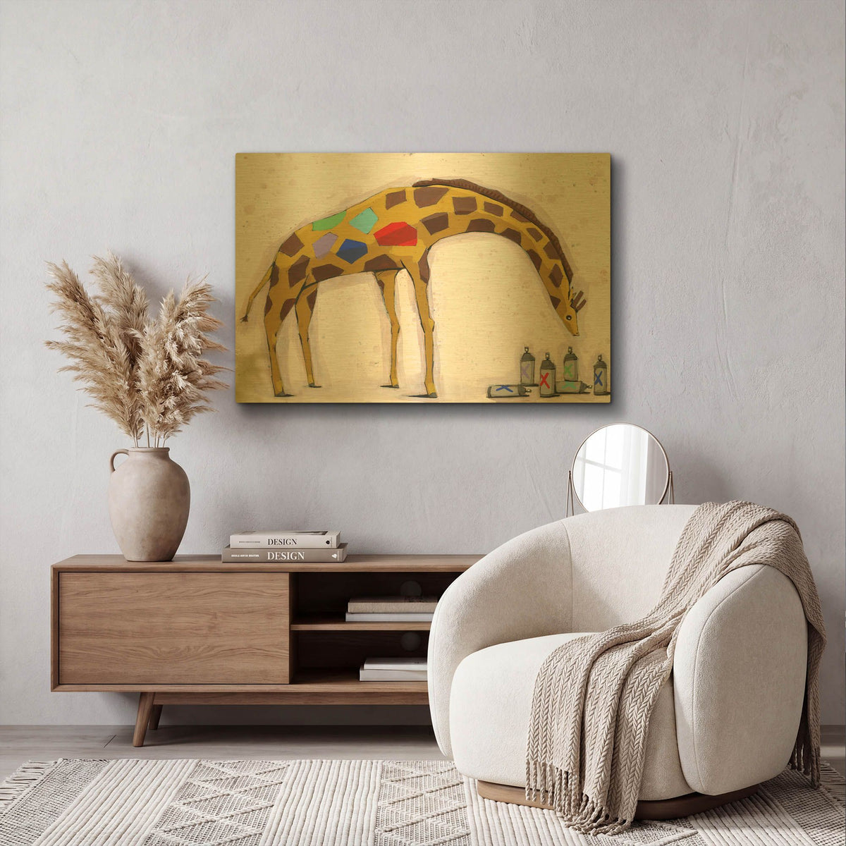 'Picking New Colors' By Ric Stultz Gold Metal Wall Art