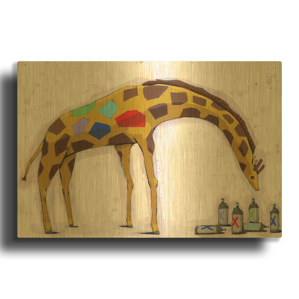 'Picking New Colors' By Ric Stultz Gold Metal Wall Art