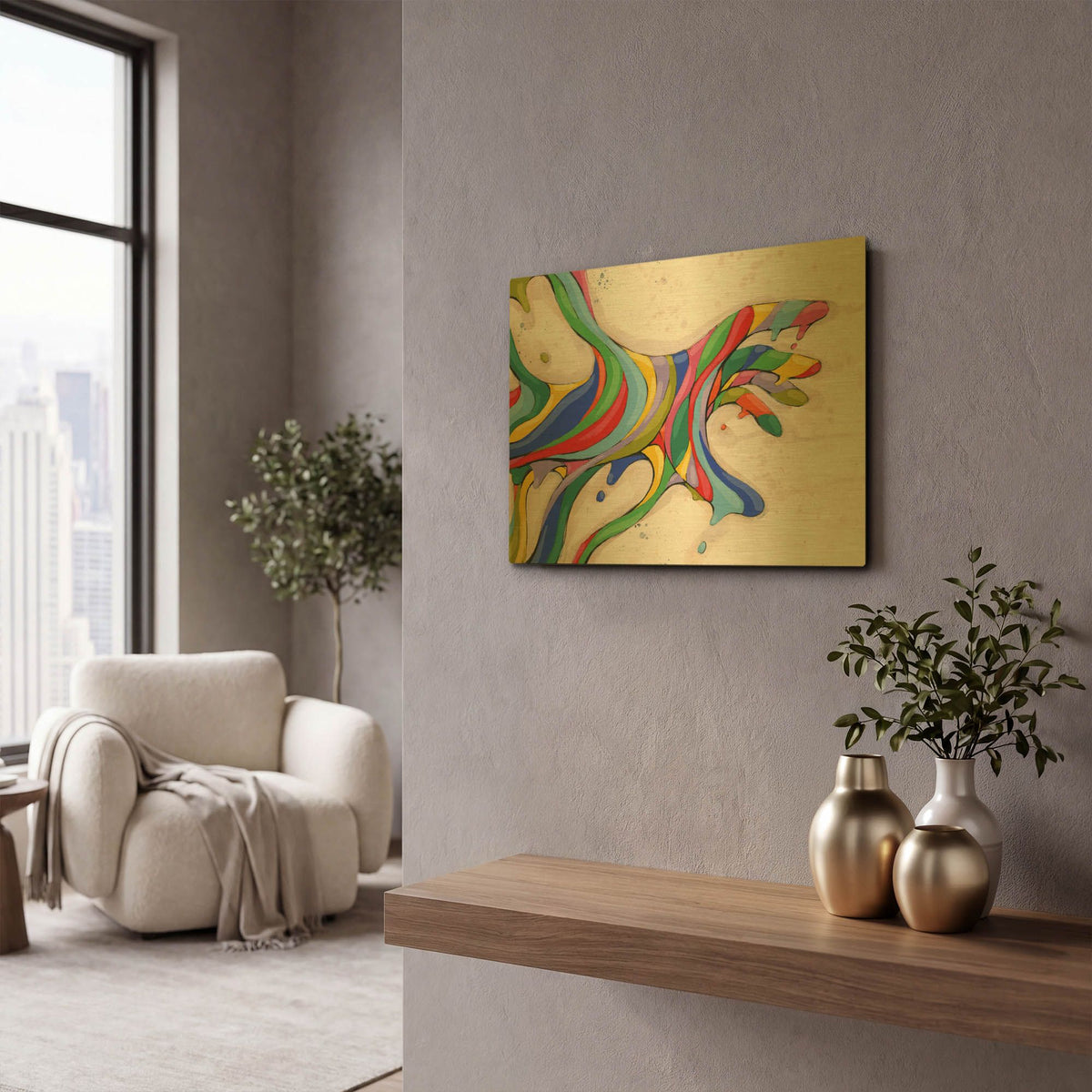 'Reaching Out To You' By Ric Stultz Gold Metal Wall Art