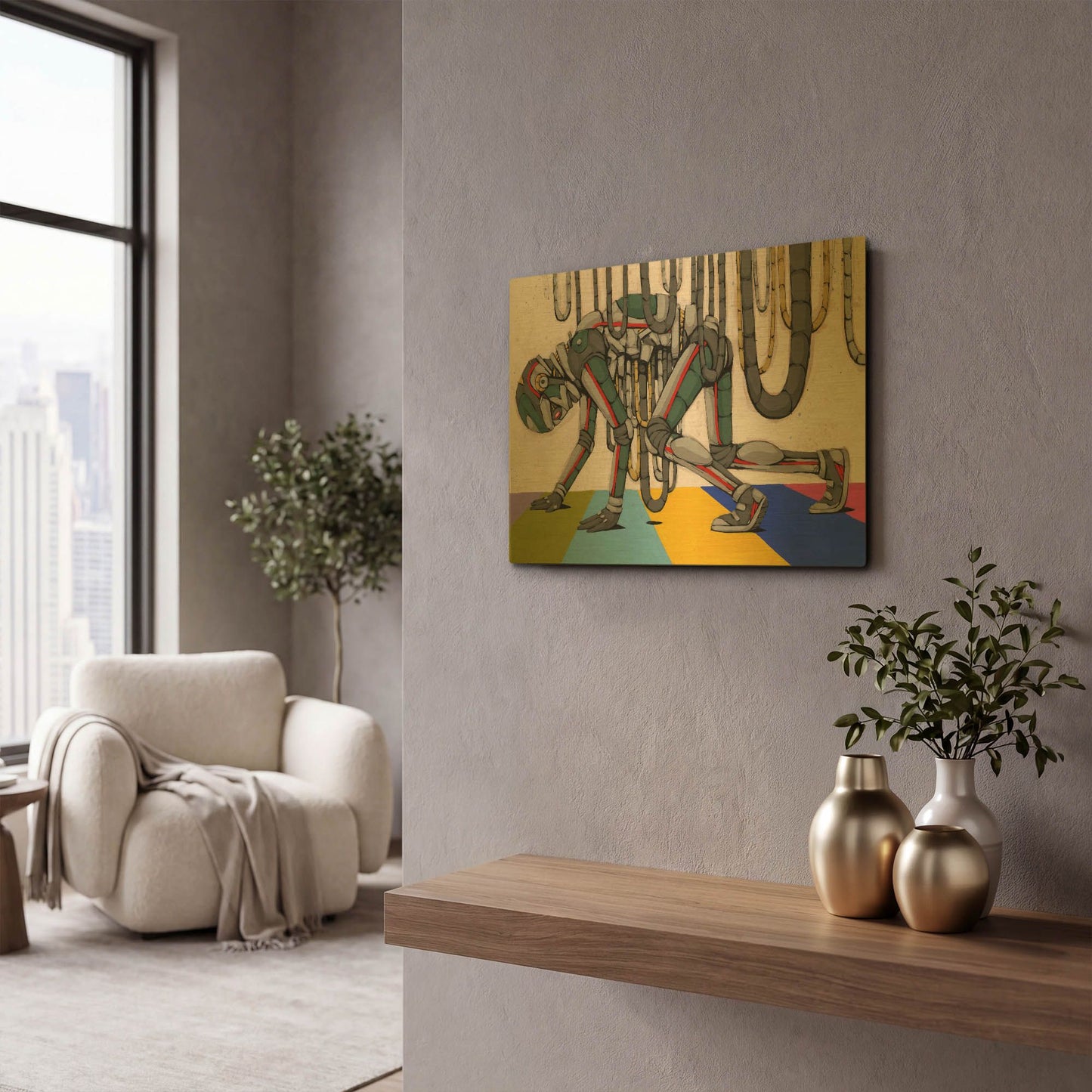 'Spilling My Guts' By Ric Stultz Gold Metal Wall Art