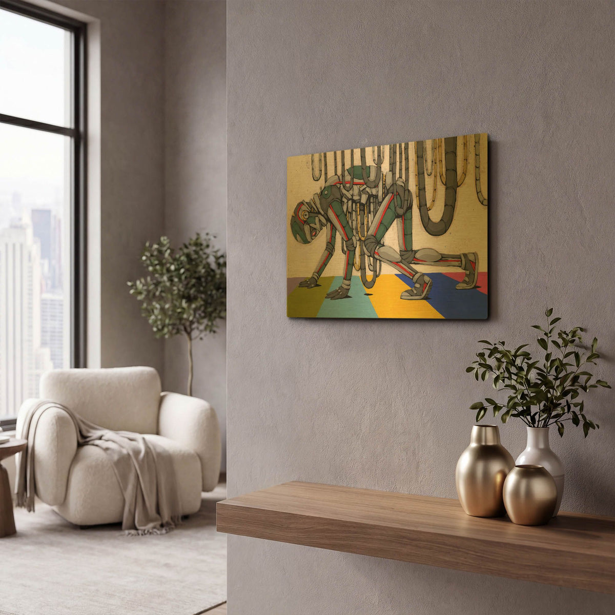 'Spilling My Guts' By Ric Stultz Gold Metal Wall Art