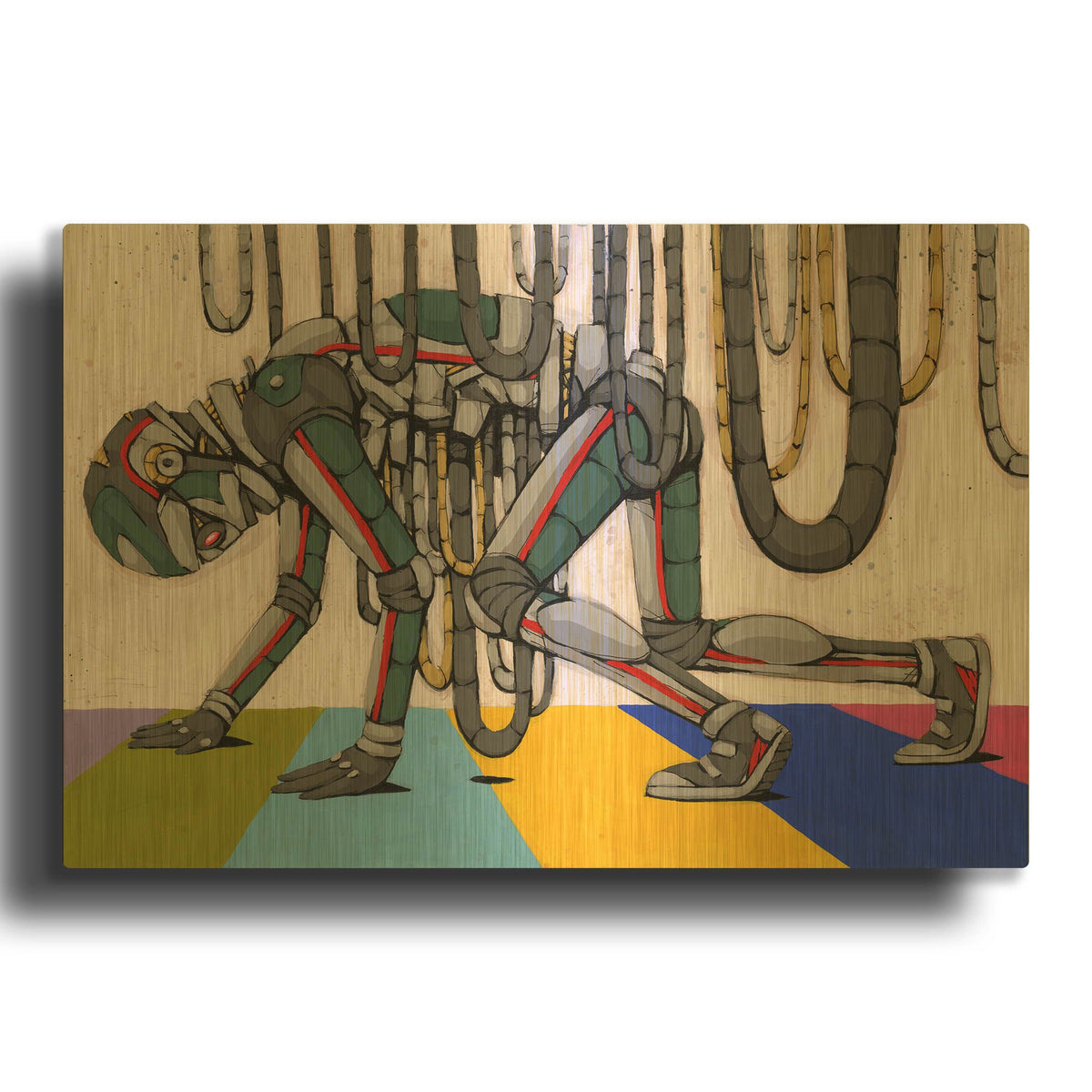 'Spilling My Guts' By Ric Stultz Gold Metal Wall Art