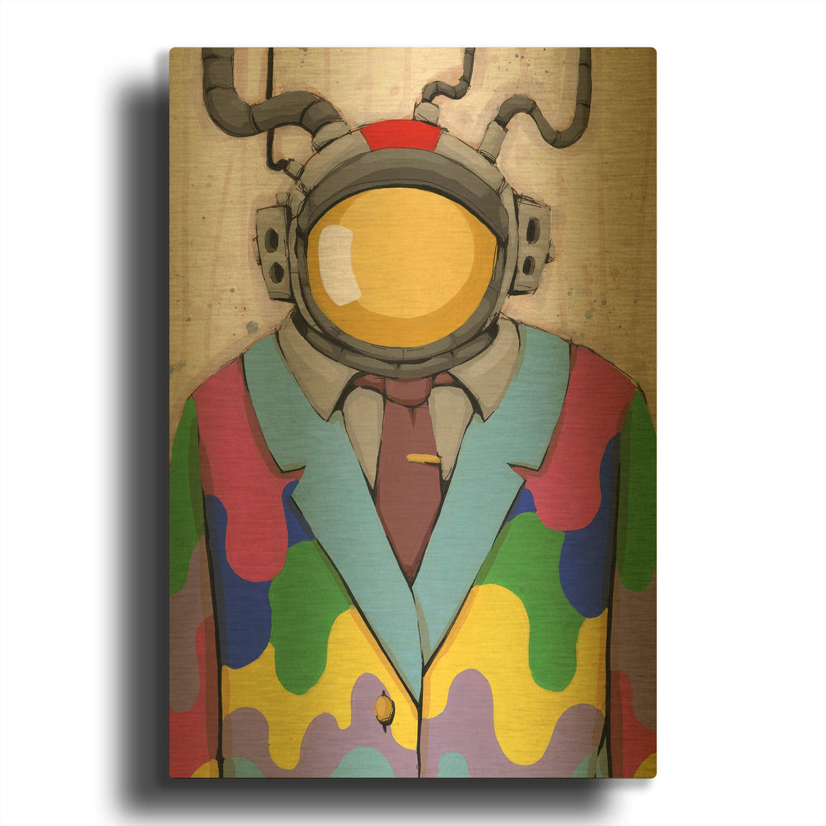 'The Dream Got Control' By Ric Stultz Gold Metal Wall Art