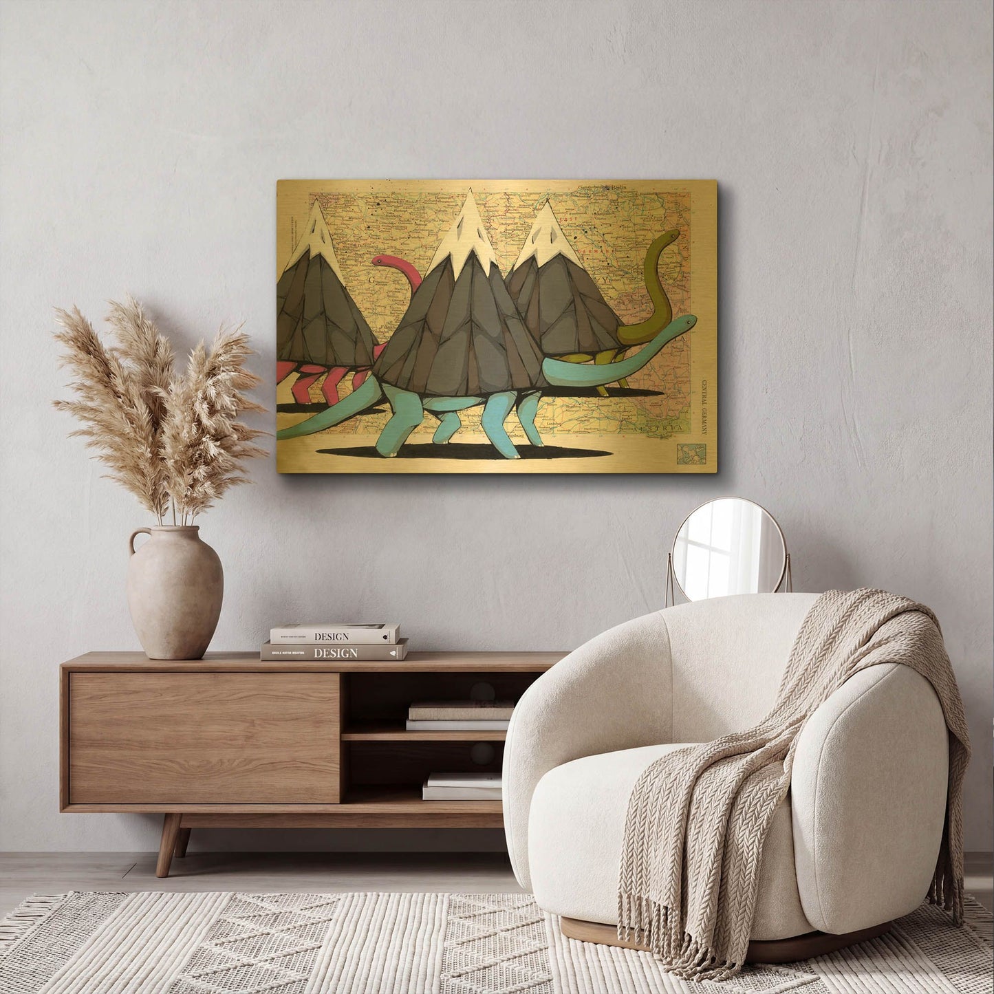 'Born To Move Mountains' By Ric Stultz Gold Metal Wall Art