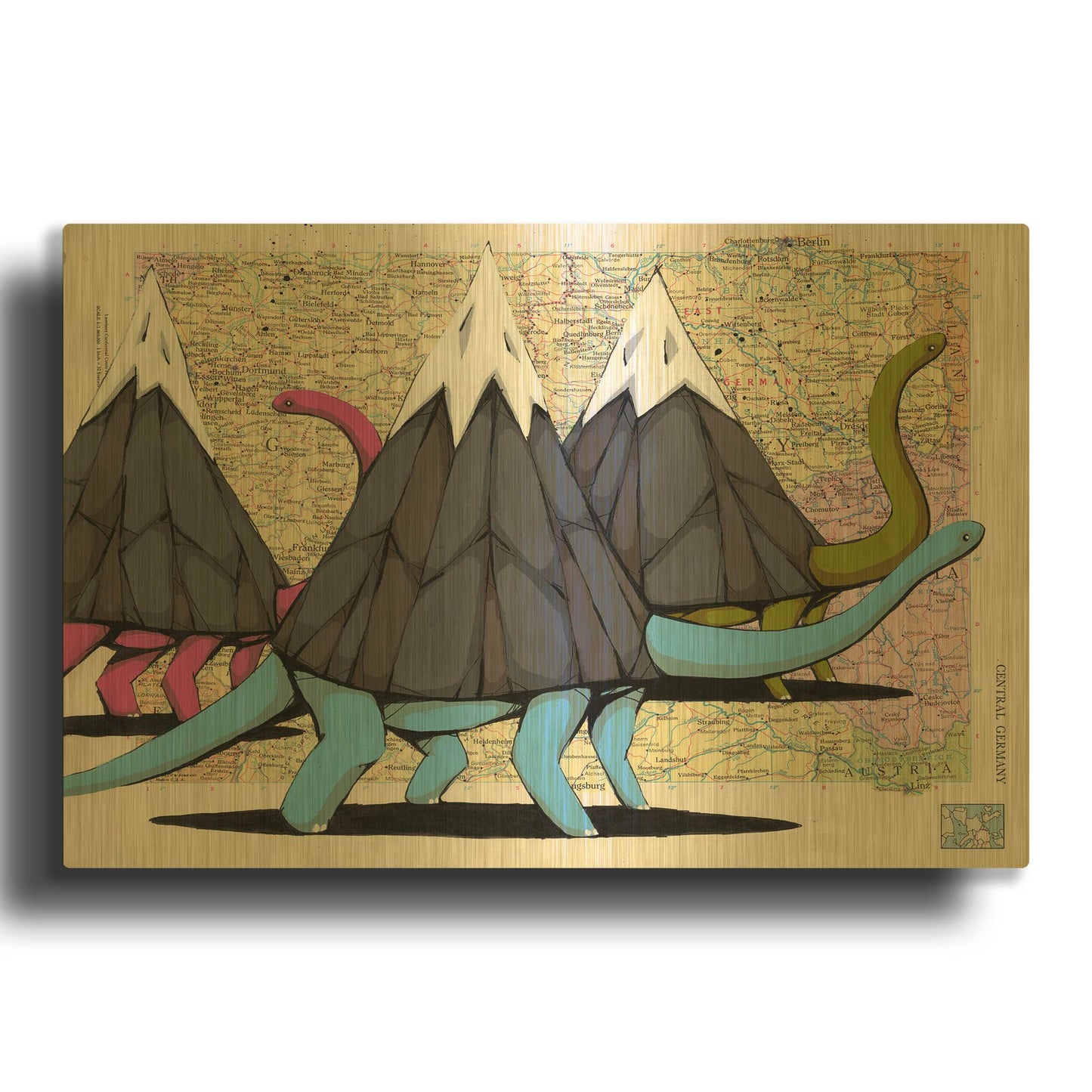 'Born To Move Mountains' By Ric Stultz Gold Metal Wall Art