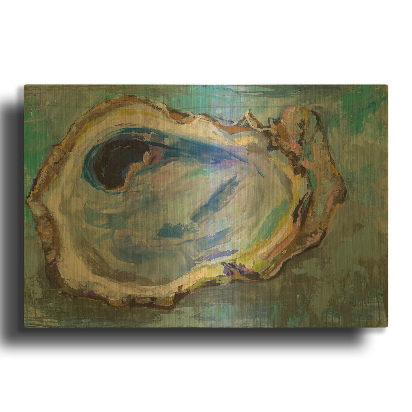 'Oyster Two' By Jeanette Vertentes Gold Metal Wall Art