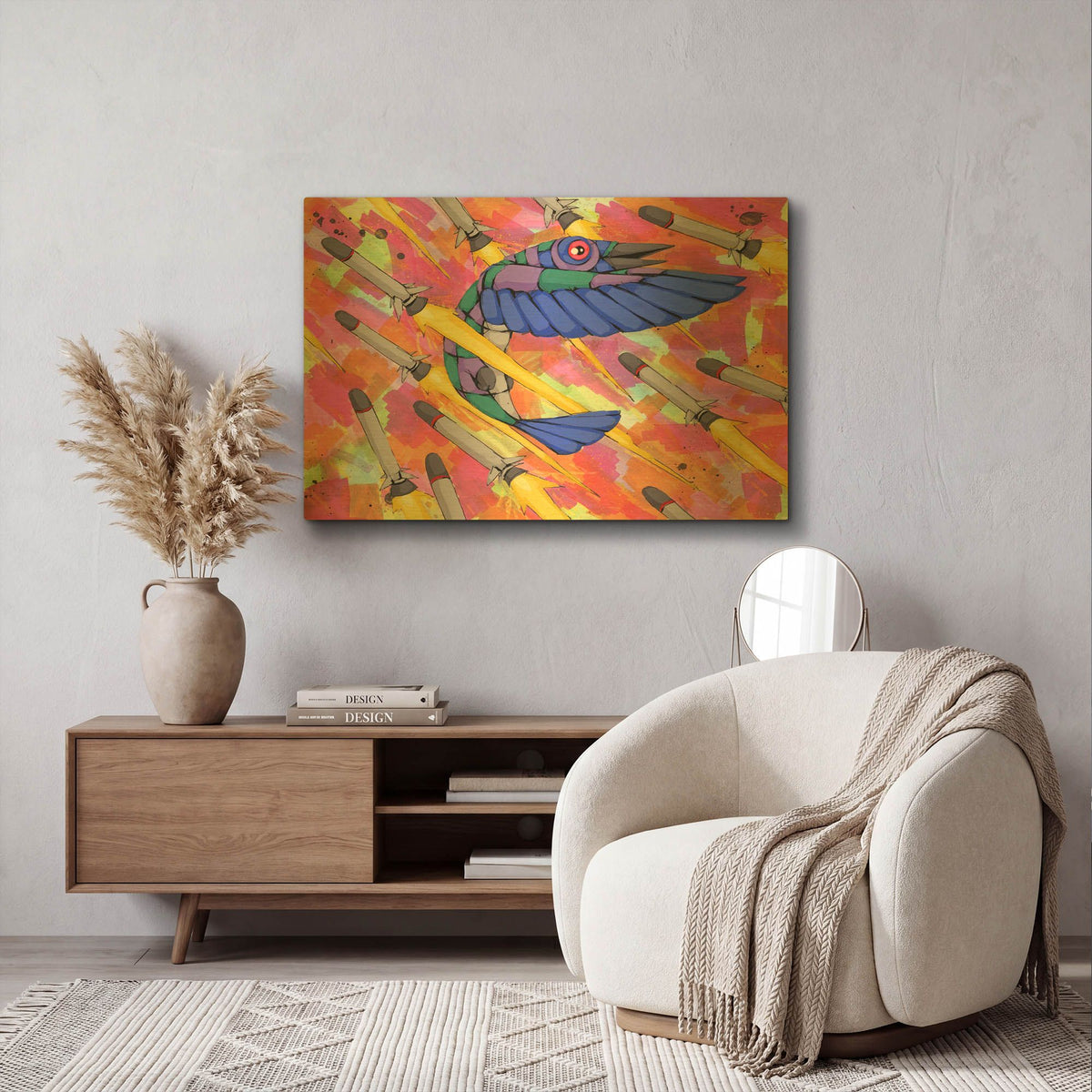 'Evasive Maneuvers' By Ric Stultz Gold Metal Wall Art