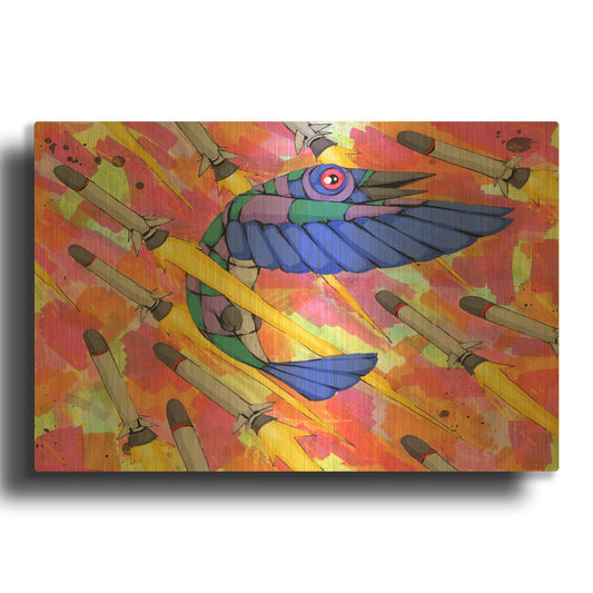 'Evasive Maneuvers' By Ric Stultz Gold Metal Wall Art