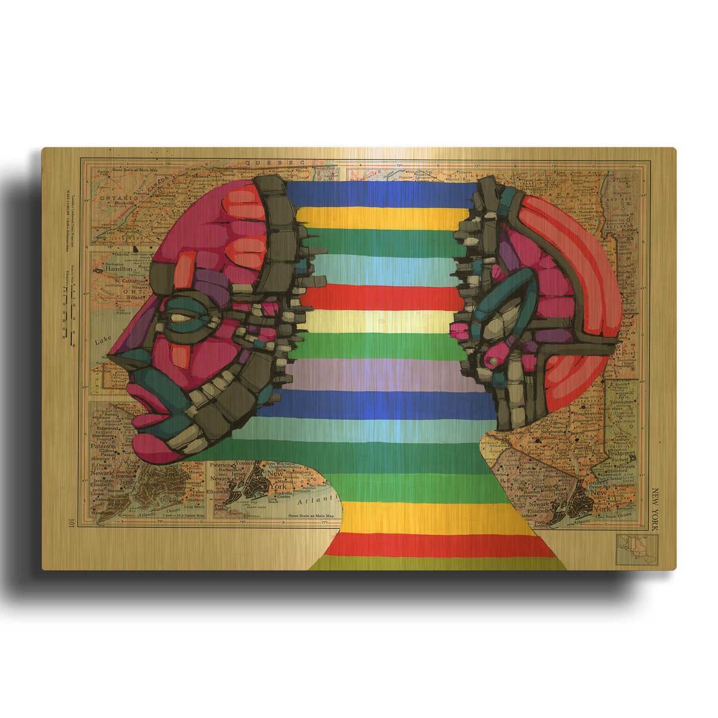 'Expanding Mind' By Ric Stultz Gold Metal Wall Art
