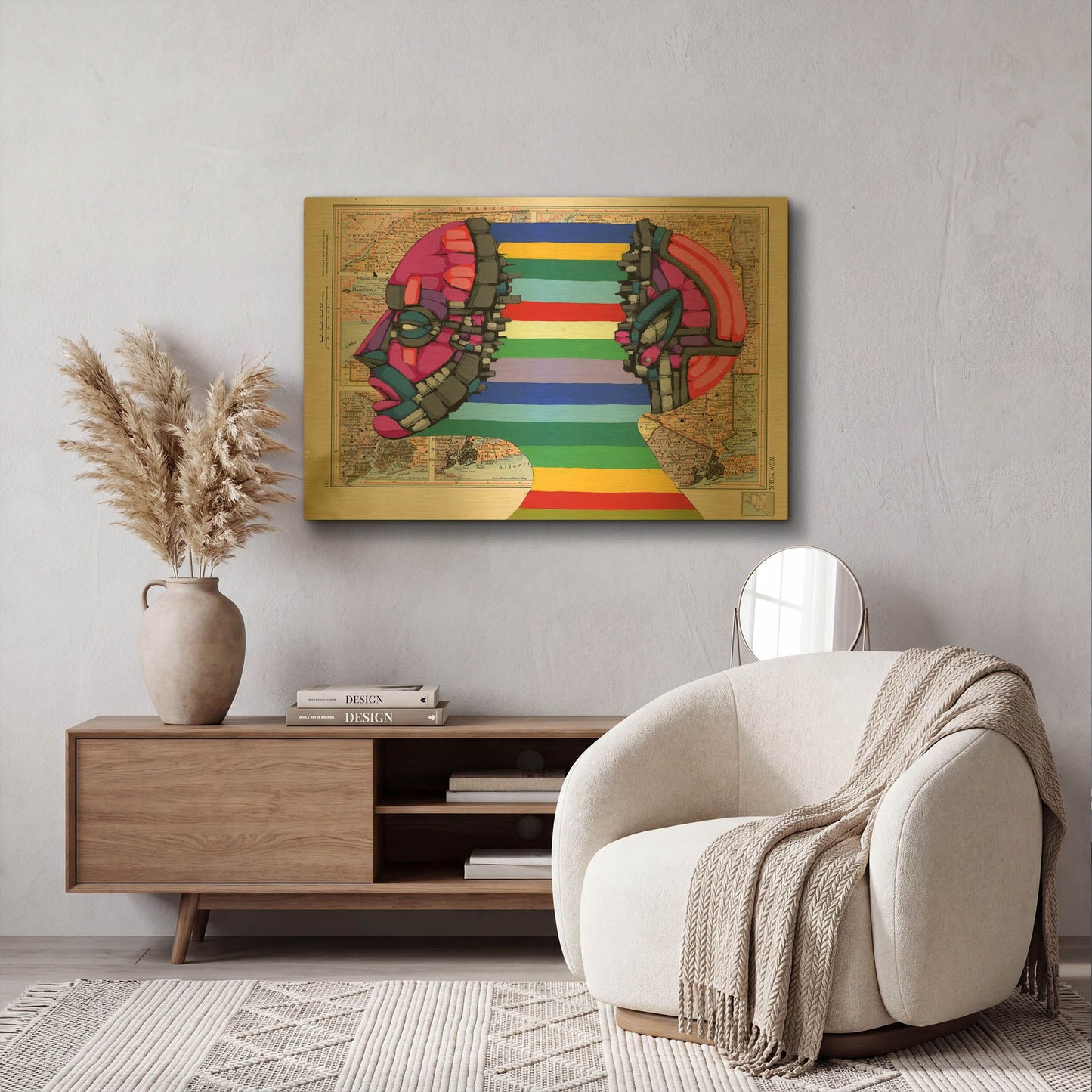 'Expanding Mind' By Ric Stultz Gold Metal Wall Art