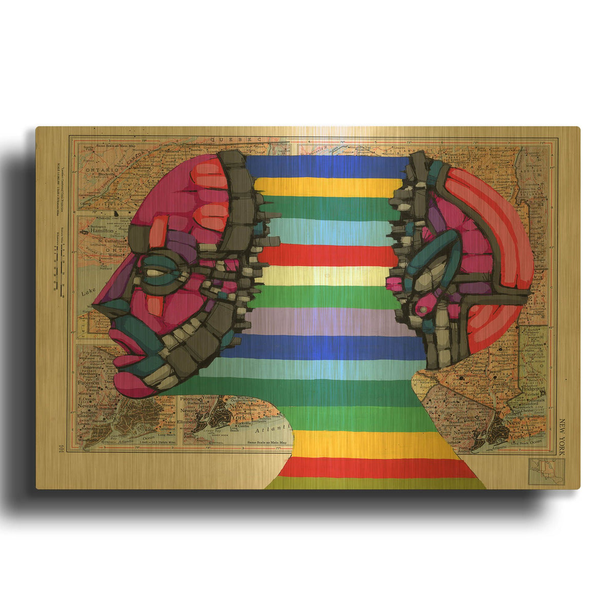 'Expanding Mind' By Ric Stultz Gold Metal Wall Art