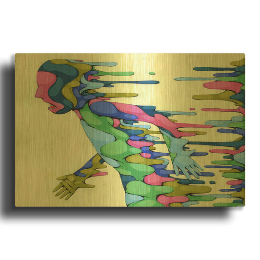 'Going Through It' By Ric Stultz Gold Metal Wall Art