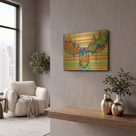 'Overwhelmed By The Spectrum' By Ric Stultz Gold Metal Wall Art