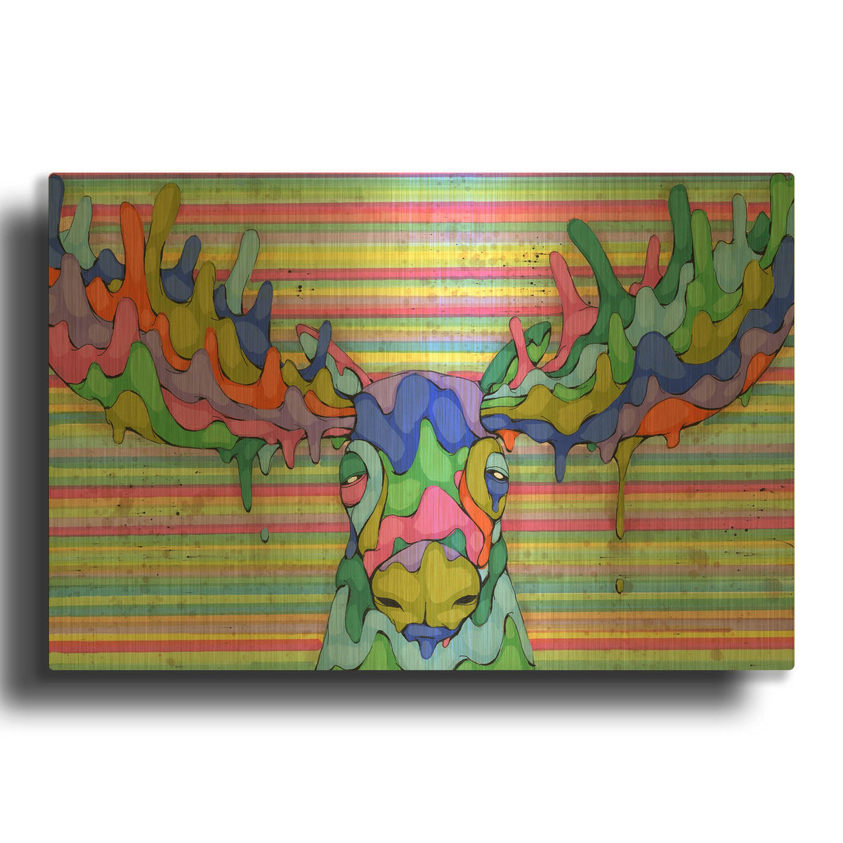'Overwhelmed By The Spectrum' By Ric Stultz Gold Metal Wall Art