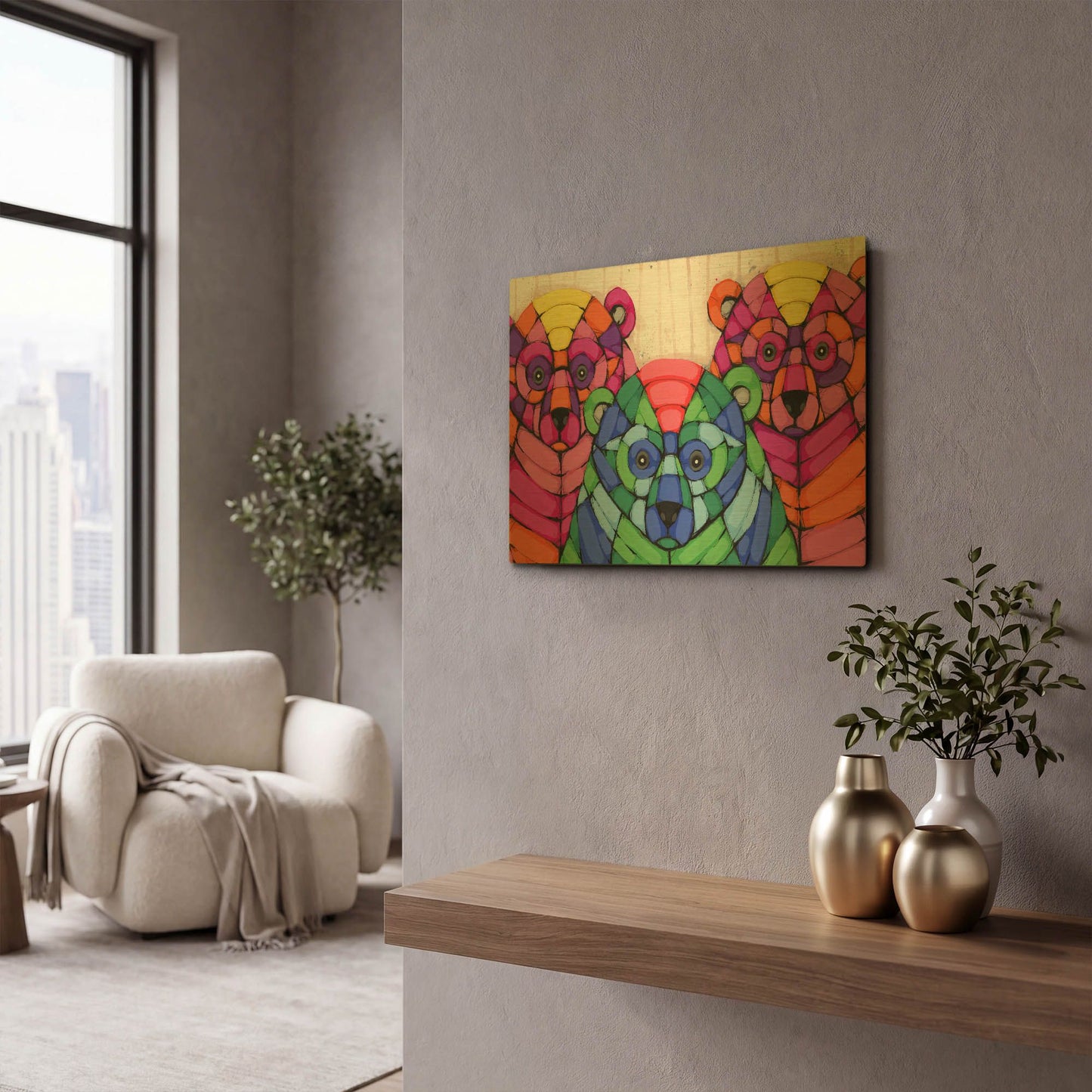 'We Stand Together' By Ric Stultz Gold Metal Wall Art