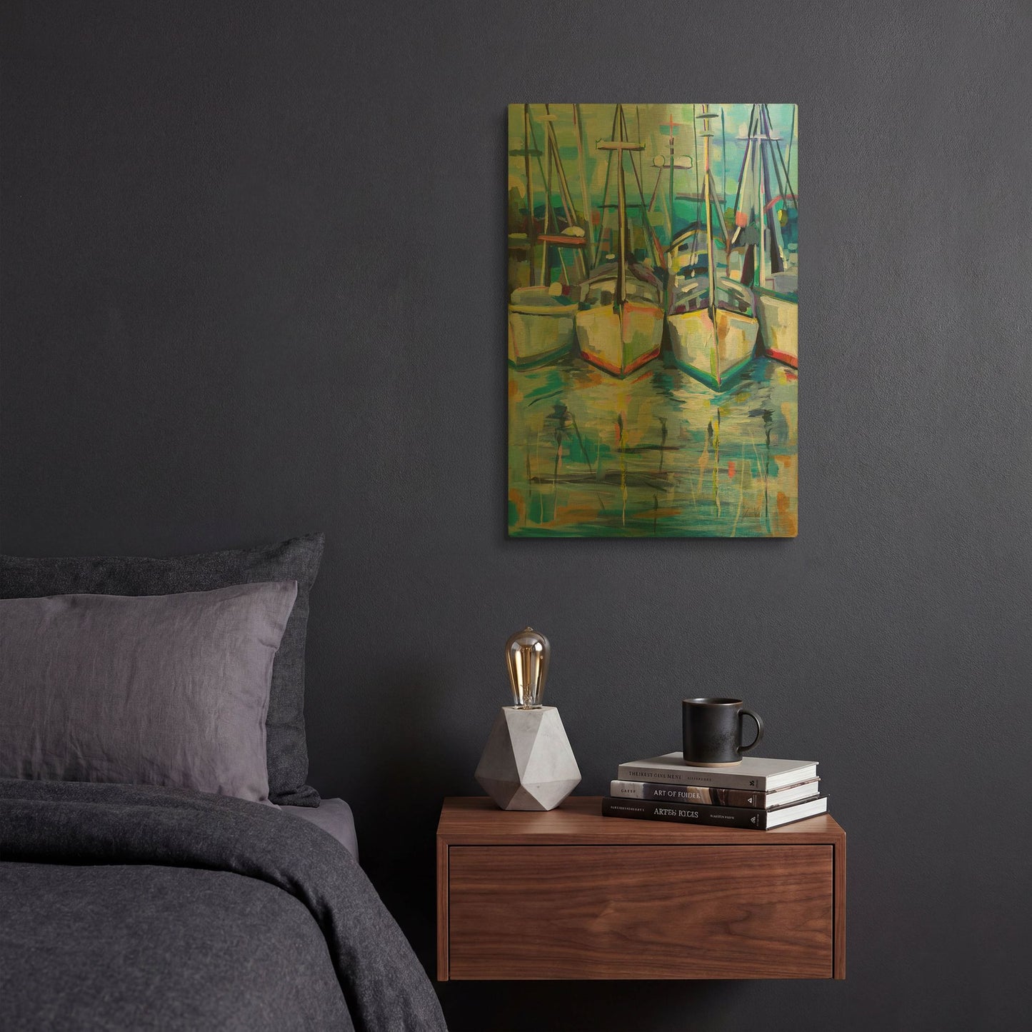 'Morning Dock' By Jeanette Vertentes Gold Metal Wall Art