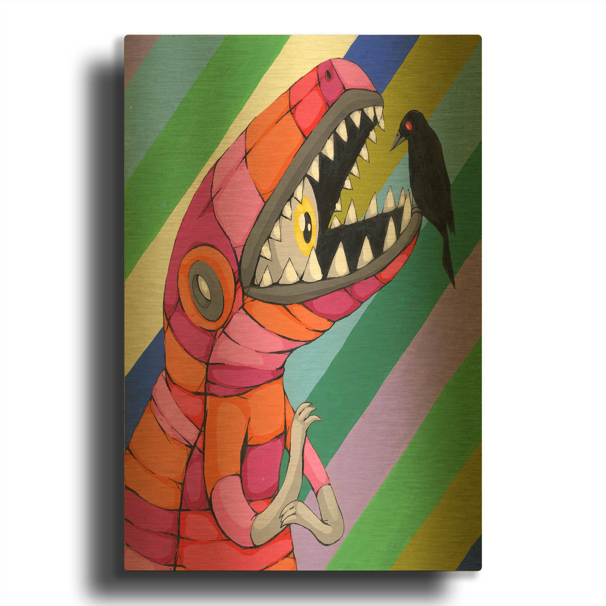 'Fear Inside A Tough Exterior' By Ric Stultz Gold Metal Wall Art