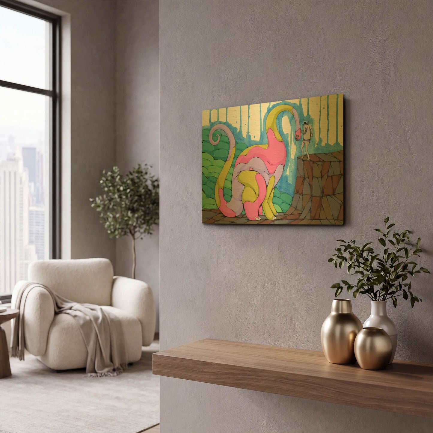 'Good To See You Too' By Ric Stultz Gold Metal Wall Art