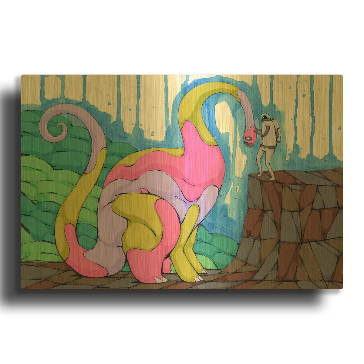 'Good To See You Too' By Ric Stultz Gold Metal Wall Art