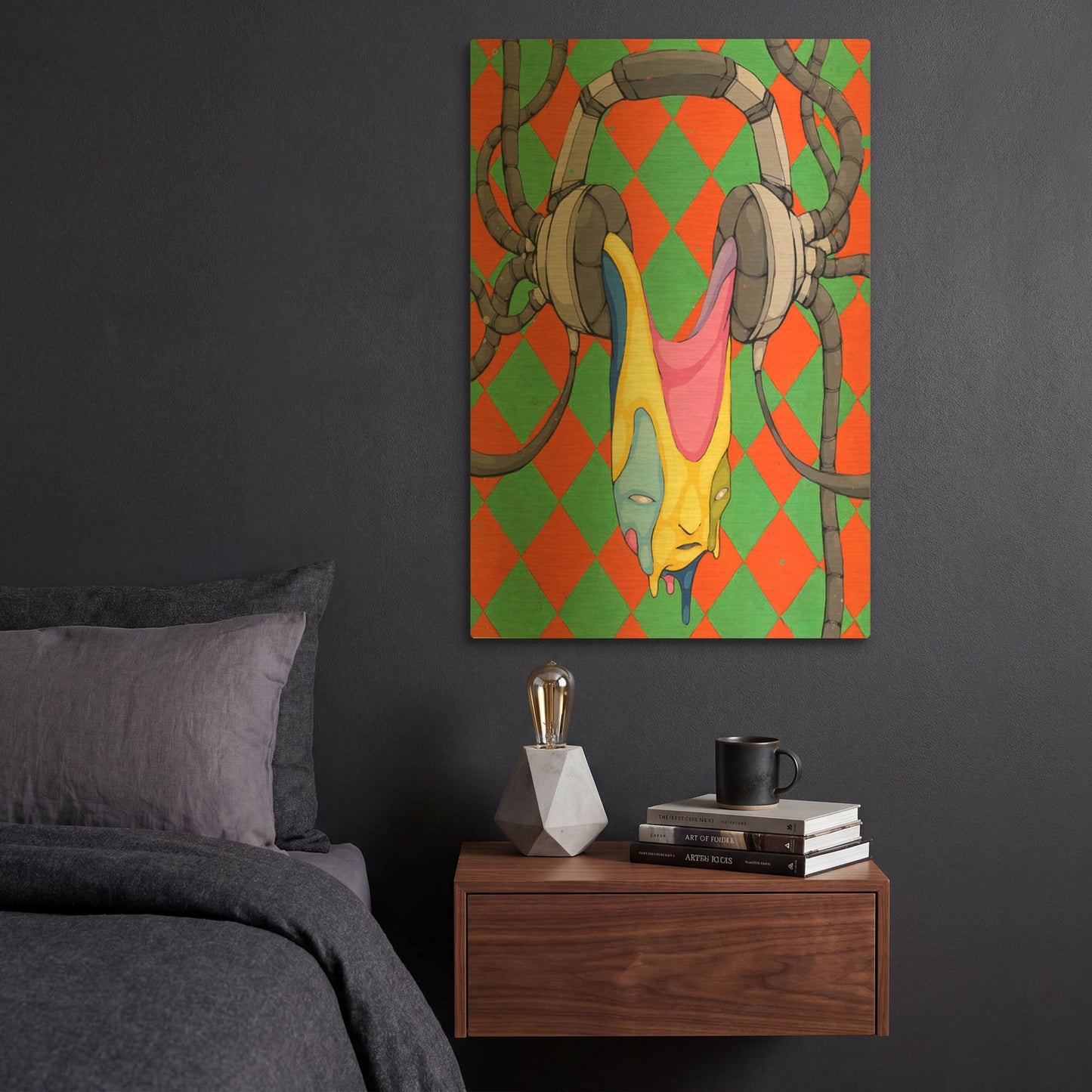 'Headphone Generation' By Ric Stultz Gold Metal Wall Art