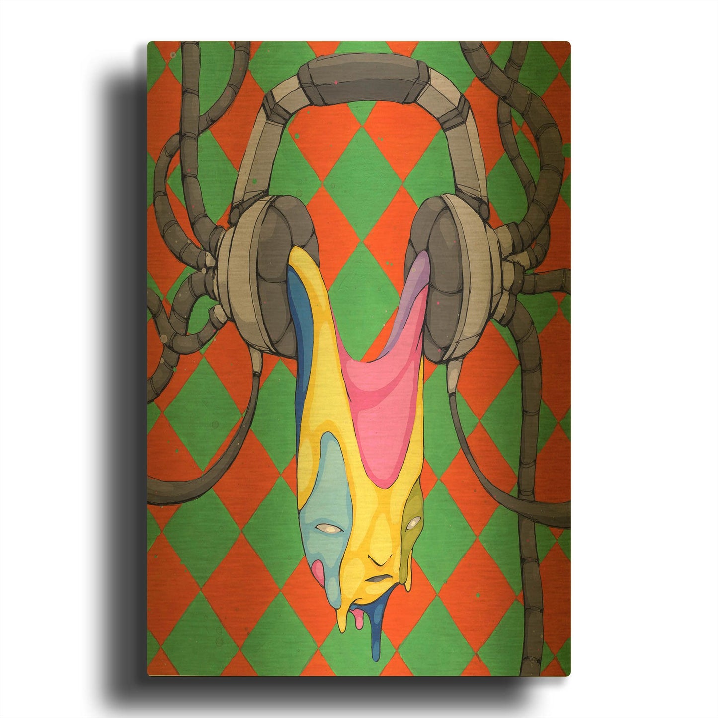 'Headphone Generation' By Ric Stultz Gold Metal Wall Art
