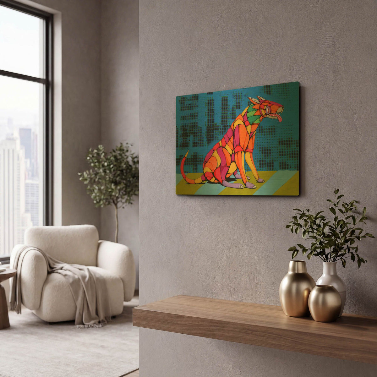 'Patient Predator' By Ric Stultz Gold Metal Wall Art
