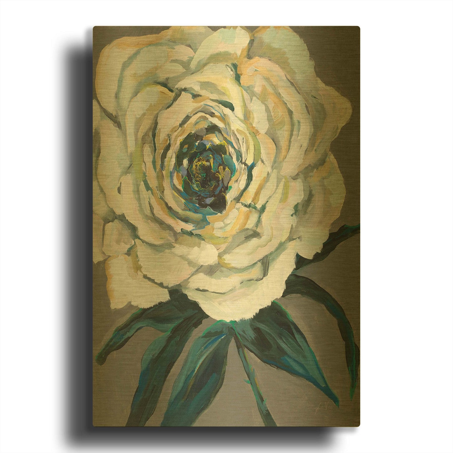 'Rose' By Jeanette Vertentes Gold Metal Wall Art