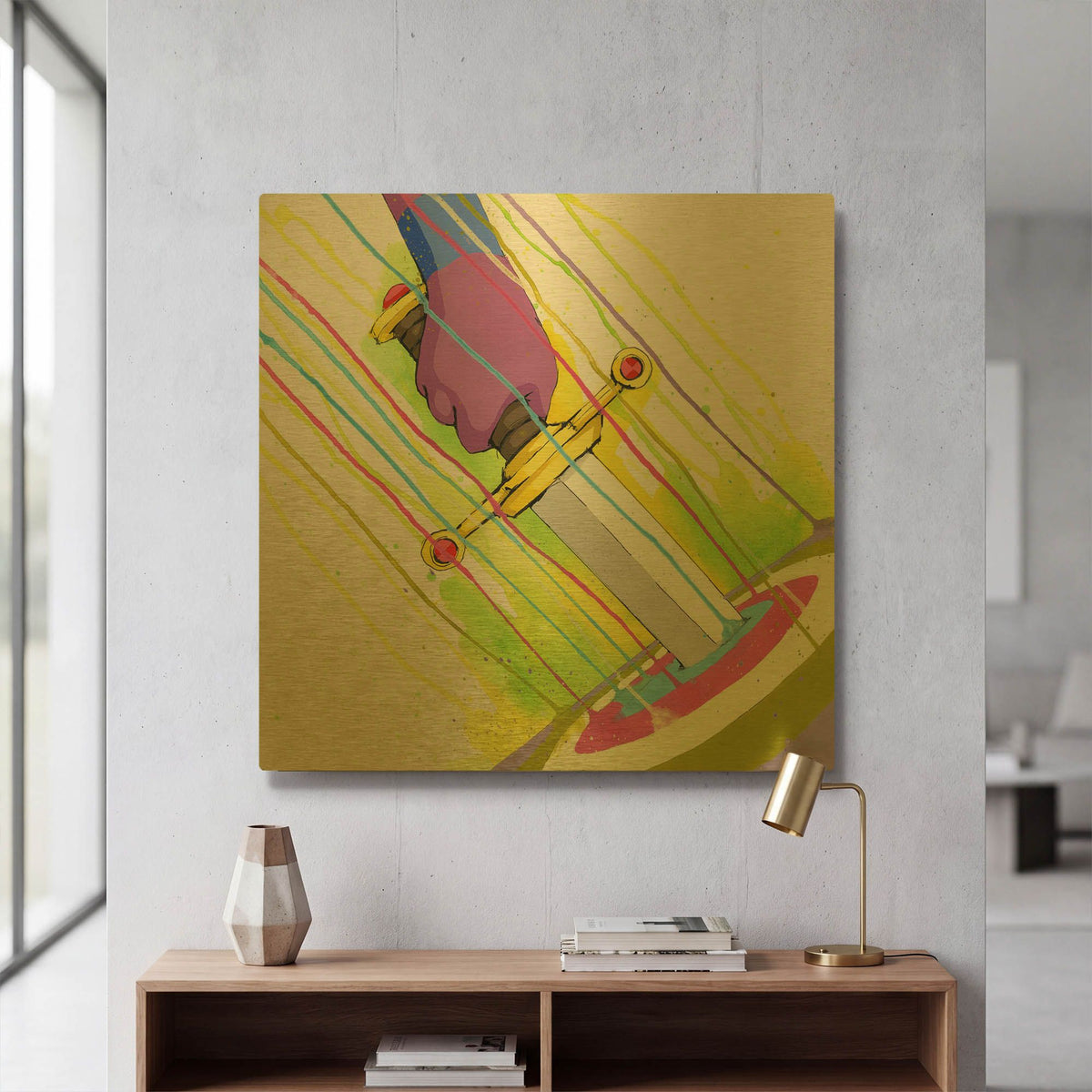 'To The Hilt' By Ric Stultz Gold Metal Wall Art