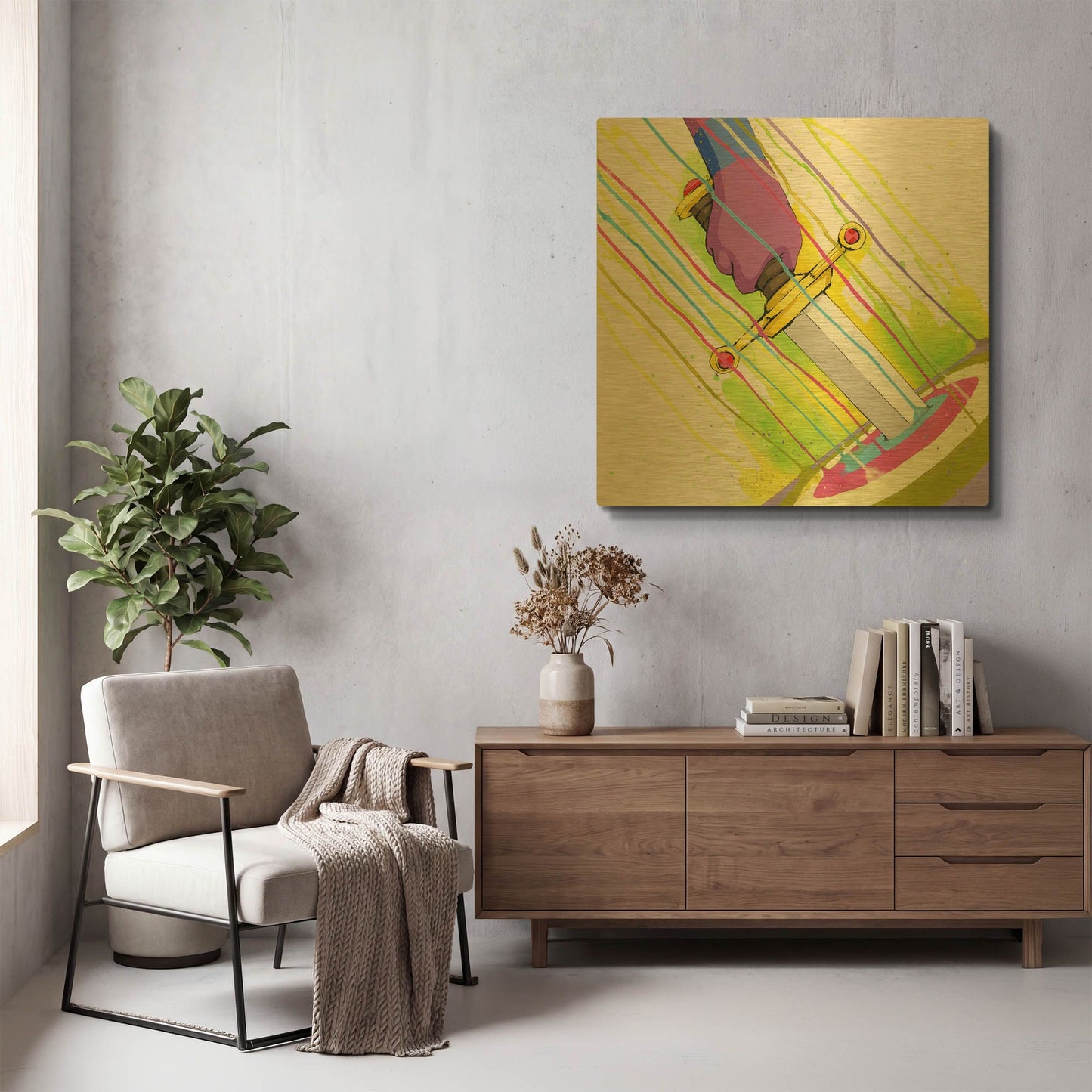 'To The Hilt' By Ric Stultz Gold Metal Wall Art