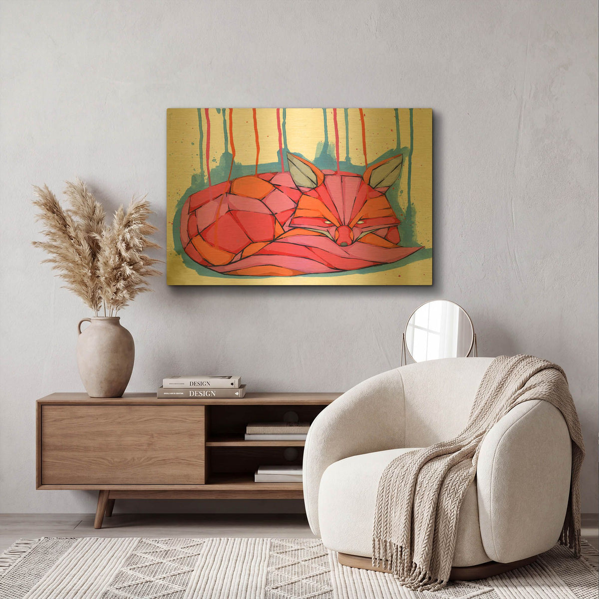 'Bedded Down' By Ric Stultz Gold Metal Wall Art