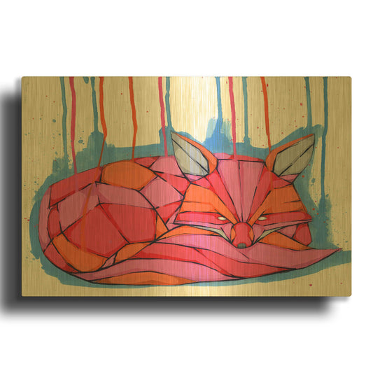 'Bedded Down' By Ric Stultz Gold Metal Wall Art