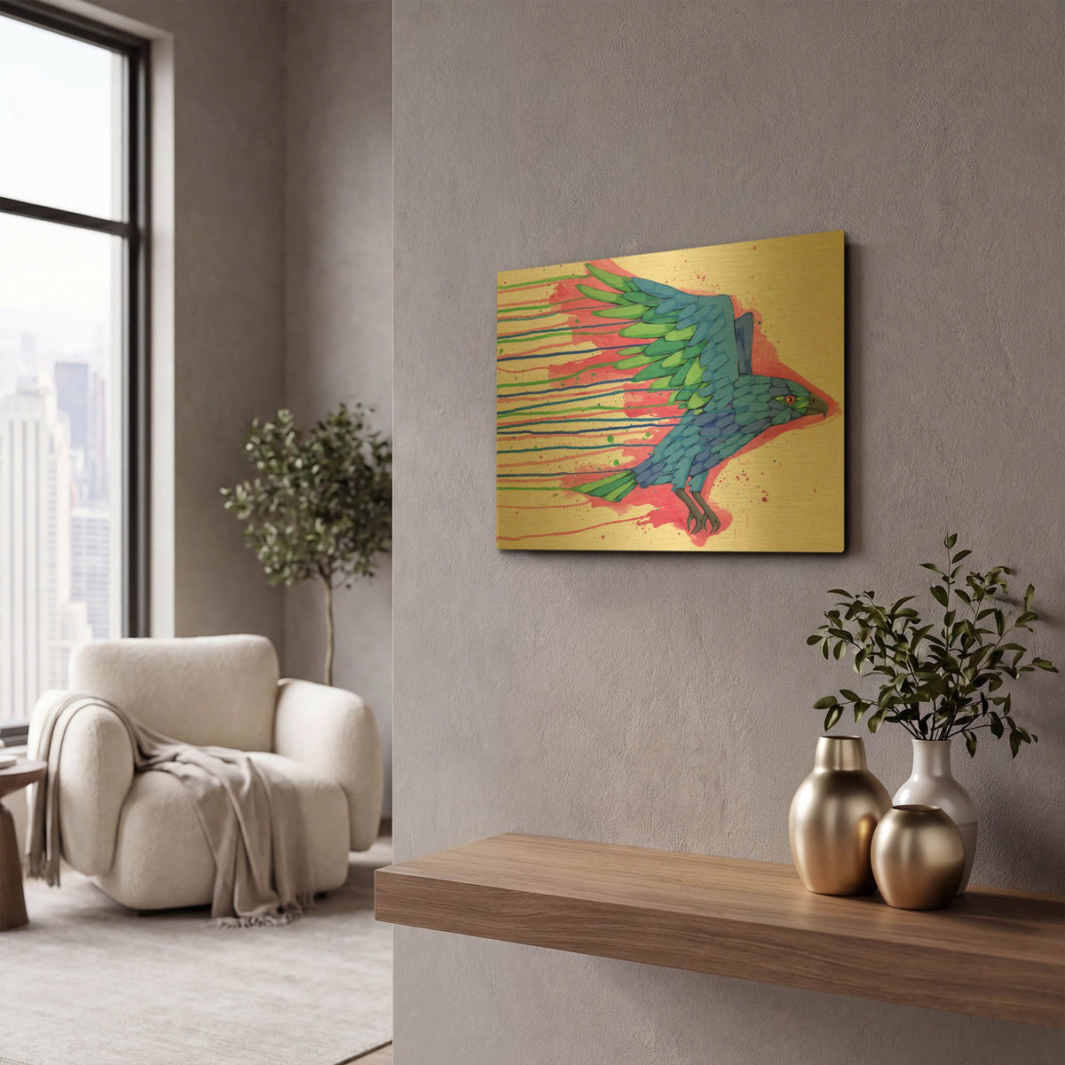 'Coming in Hot' By Ric Stultz Gold Metal Wall Art