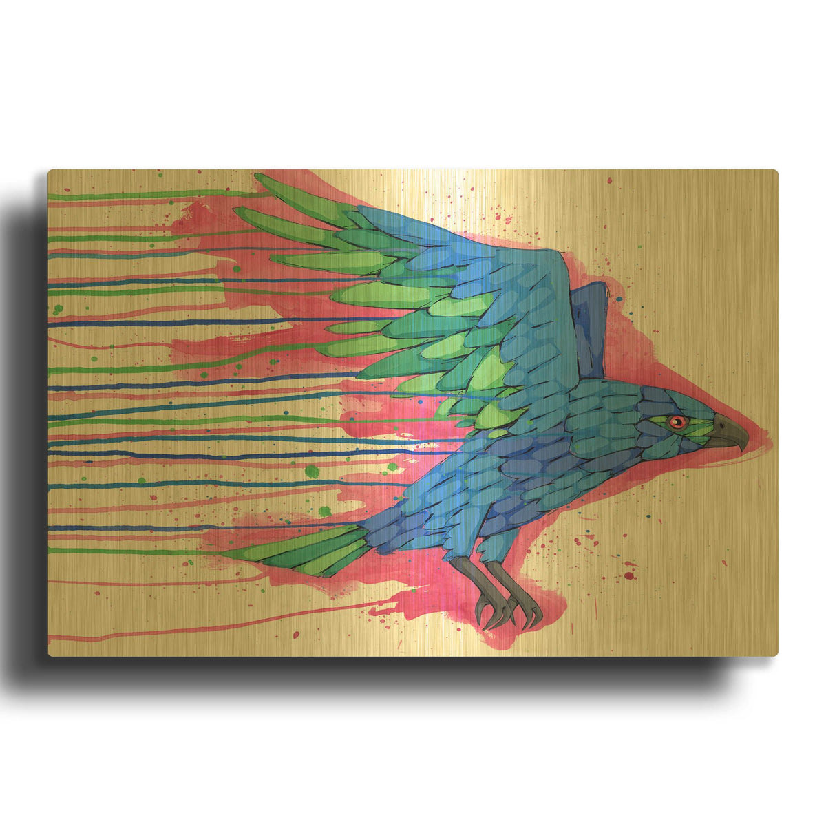 'Coming in Hot' By Ric Stultz Gold Metal Wall Art