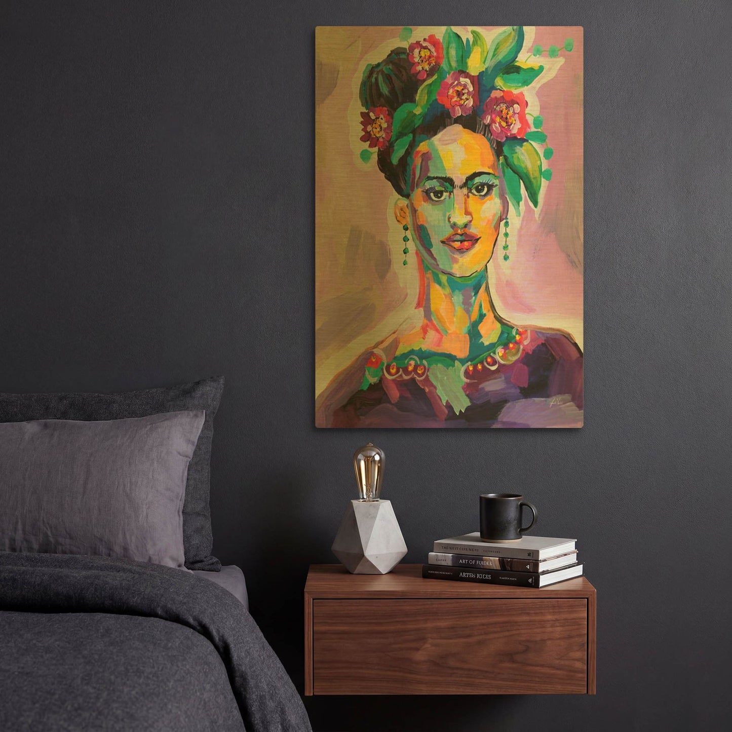 'Frida' By Jeanette Vertentes Gold Metal Wall Art