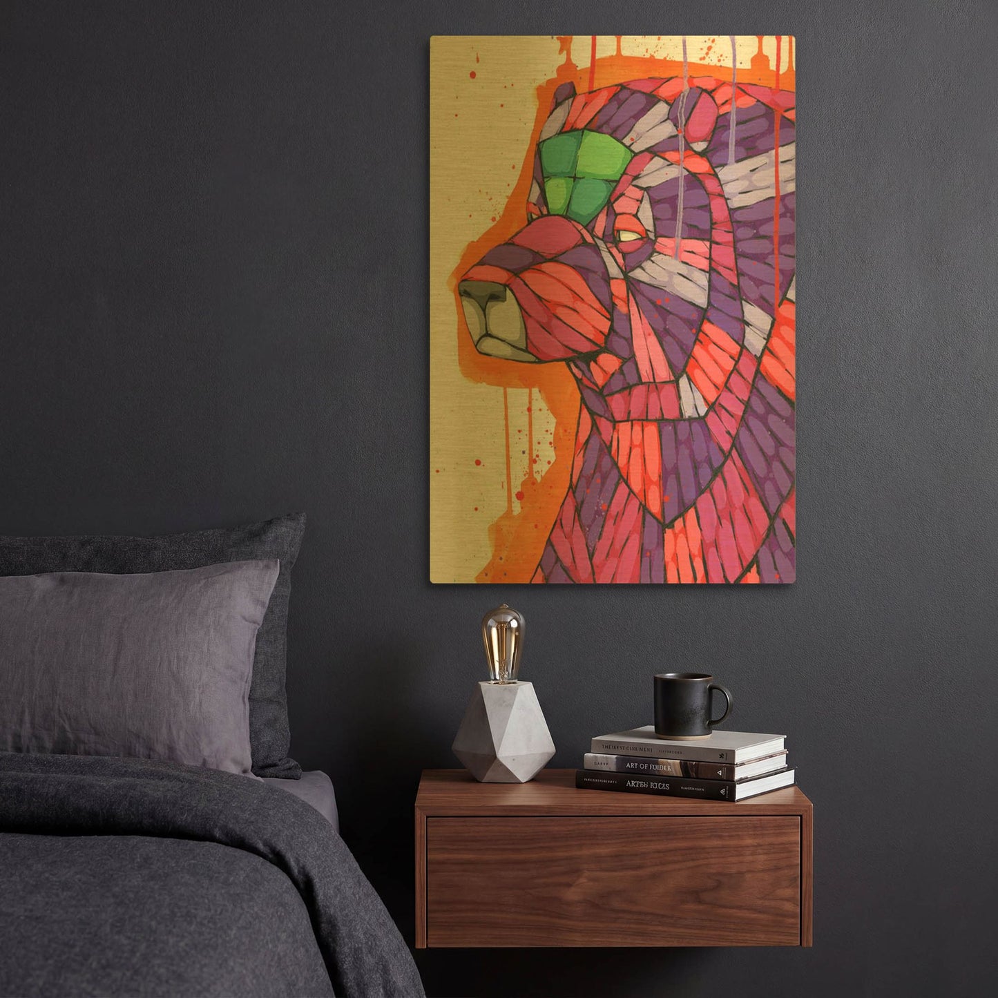 'Grizzly' By Ric Stultz Gold Metal Wall Art