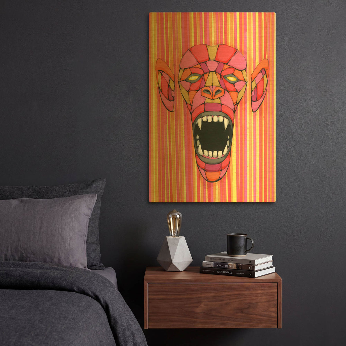'Scream Thru The Spectrum' By Ric Stultz Gold Metal Wall Art