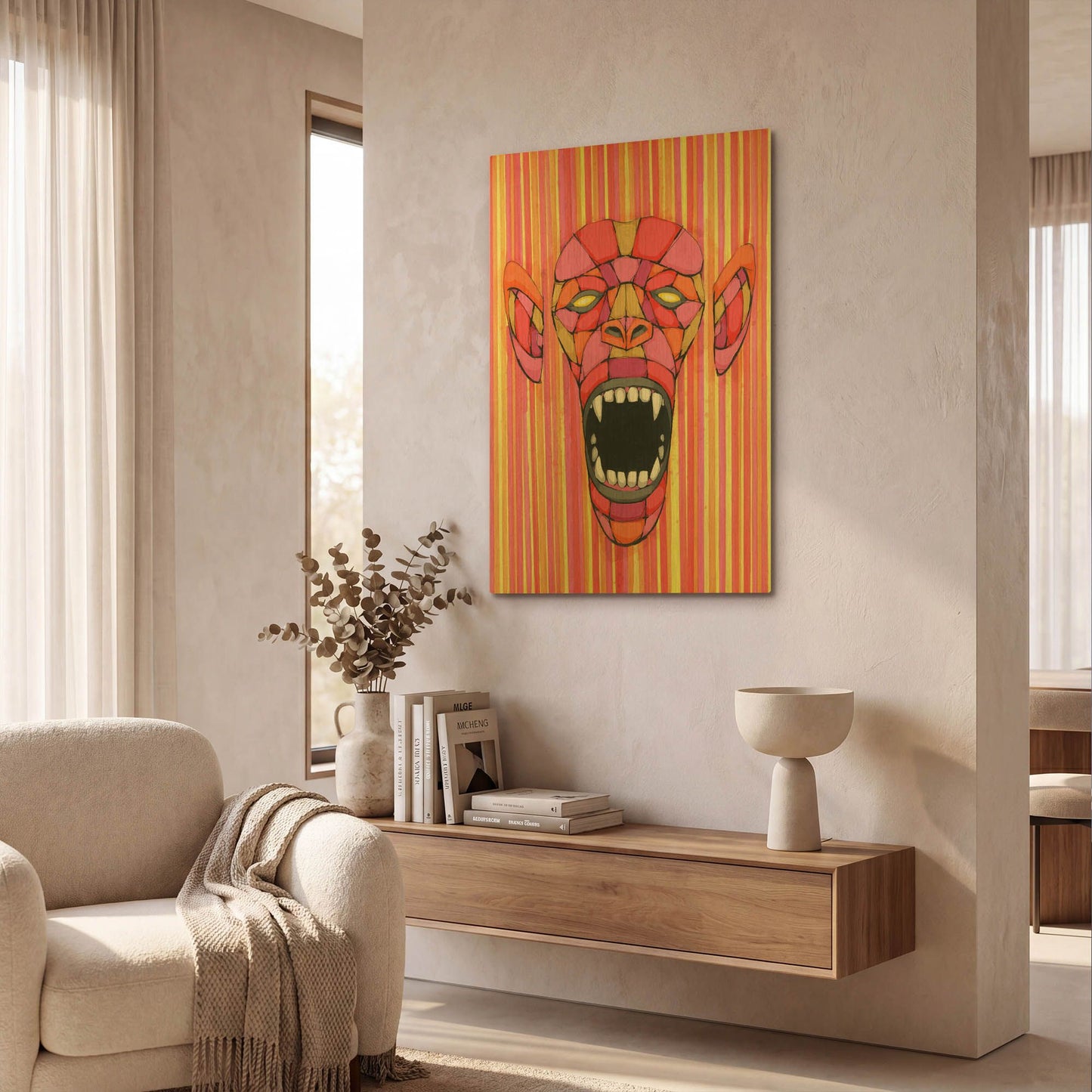'Scream Thru The Spectrum' By Ric Stultz Gold Metal Wall Art