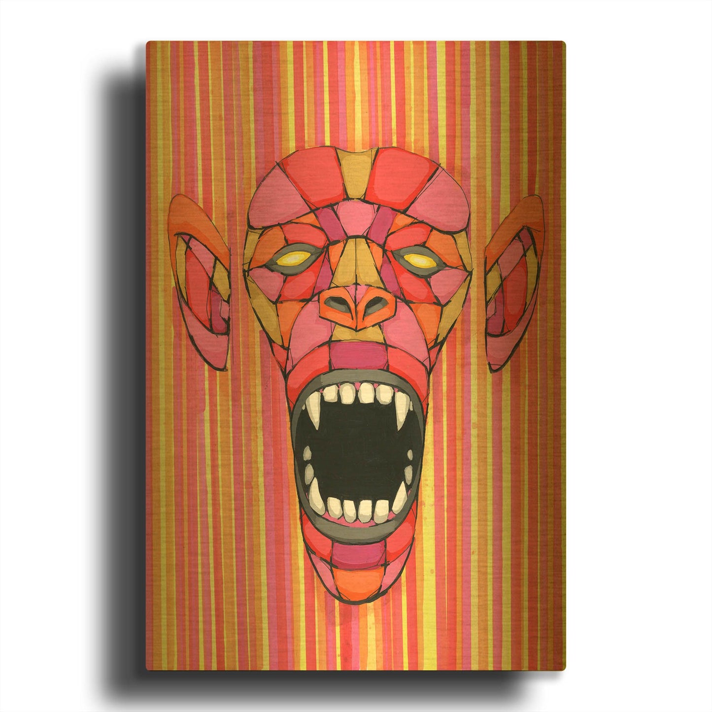 'Scream Thru The Spectrum' By Ric Stultz Gold Metal Wall Art