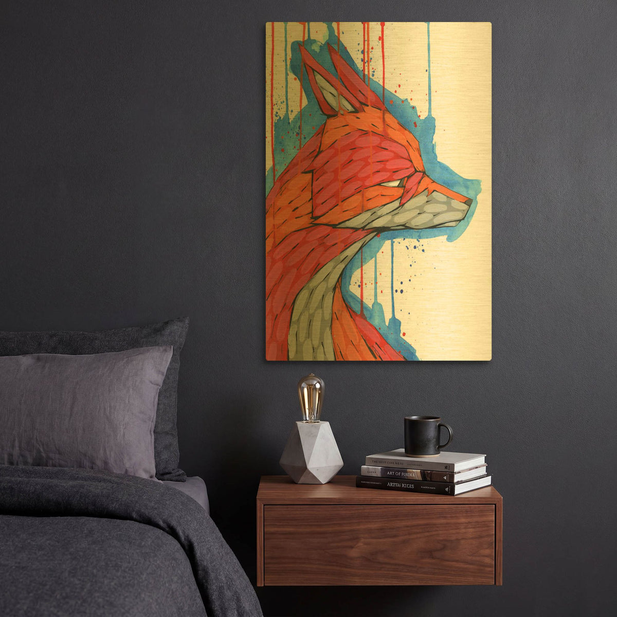 'Sly As A' By Ric Stultz Gold Metal Wall Art