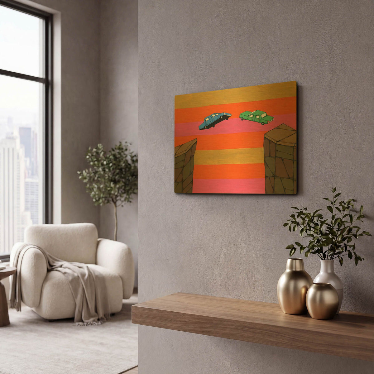 'The Way We Met' By Ric Stultz Gold Metal Wall Art