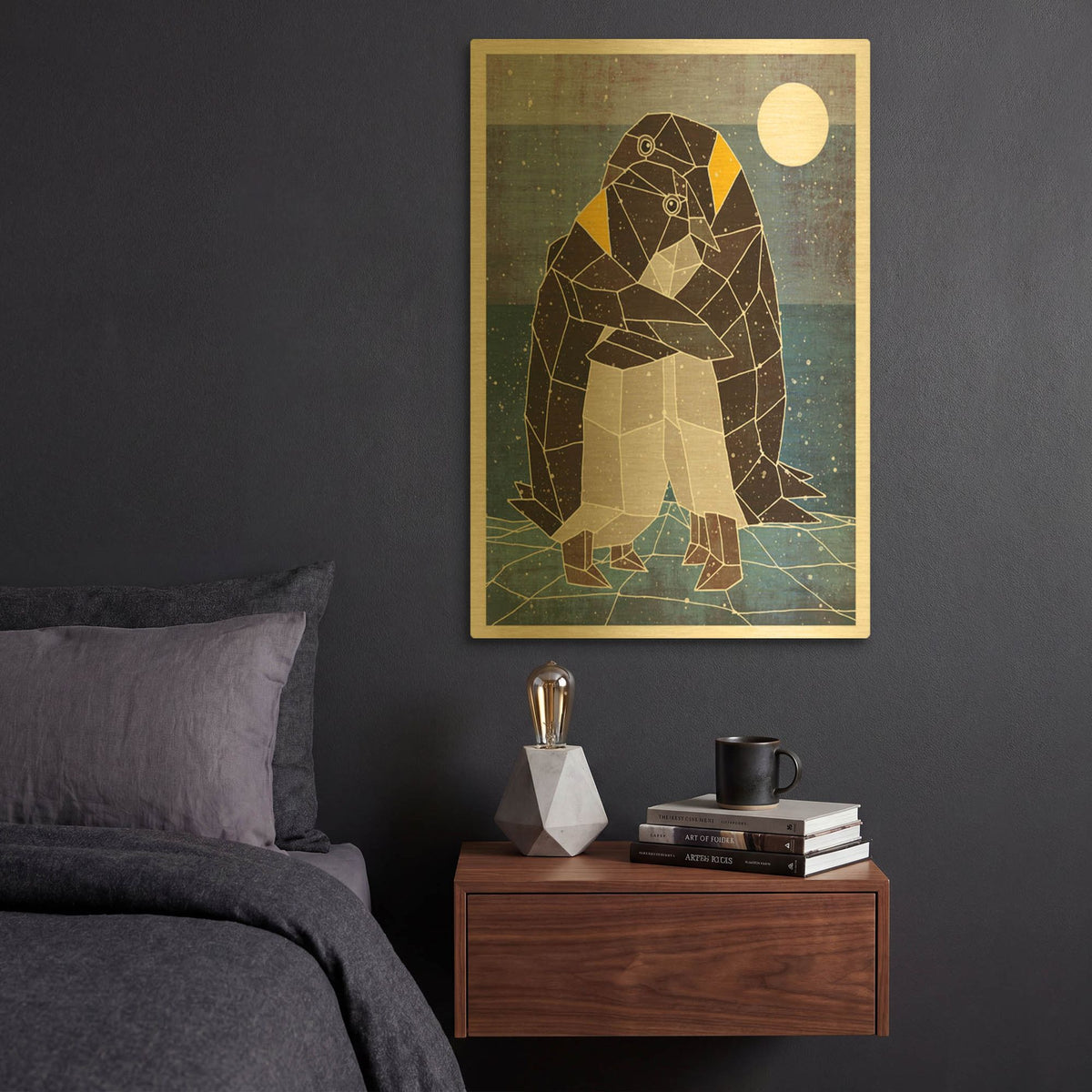 'Hugs For Comfort' By Ric Stultz Gold Metal Wall Art