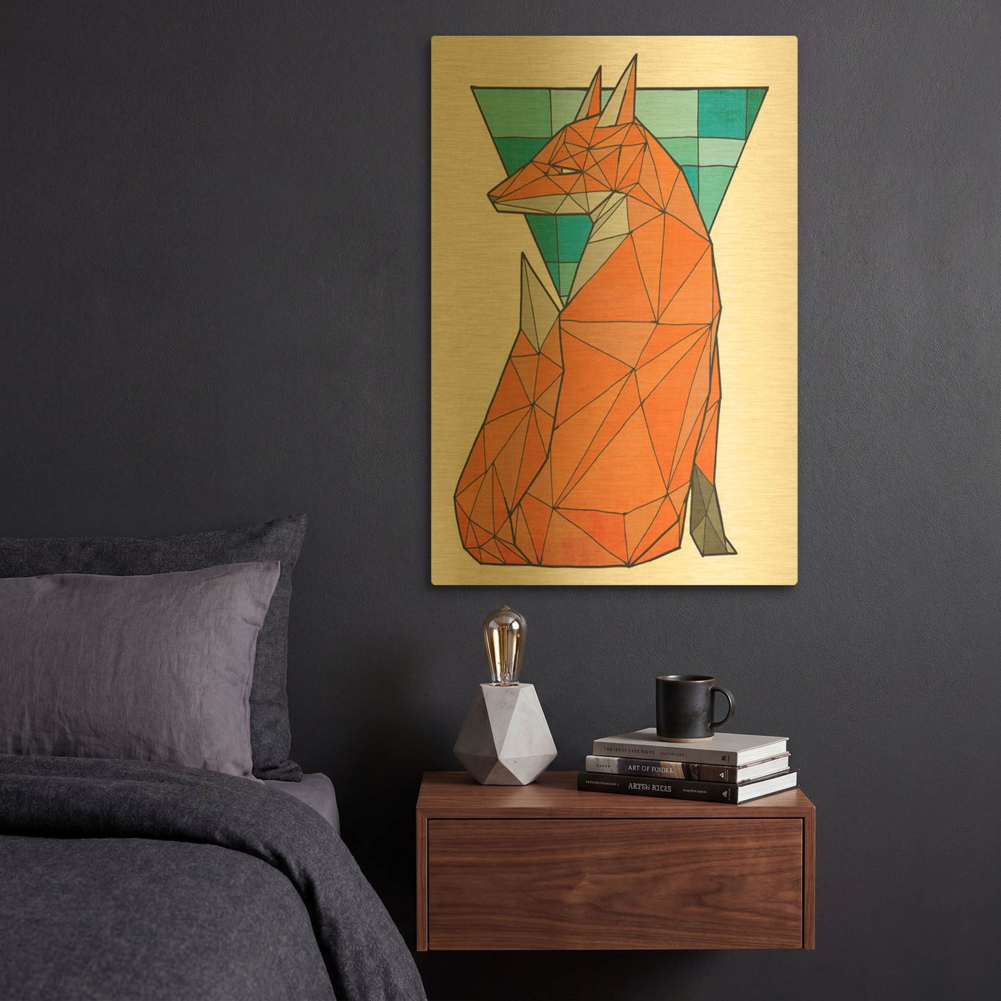 'Red Alert' By Ric Stultz Gold Metal Wall Art