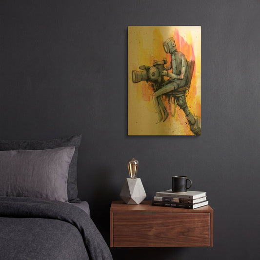 'Cinematographer' By Ric Stultz Gold Metal Wall Art