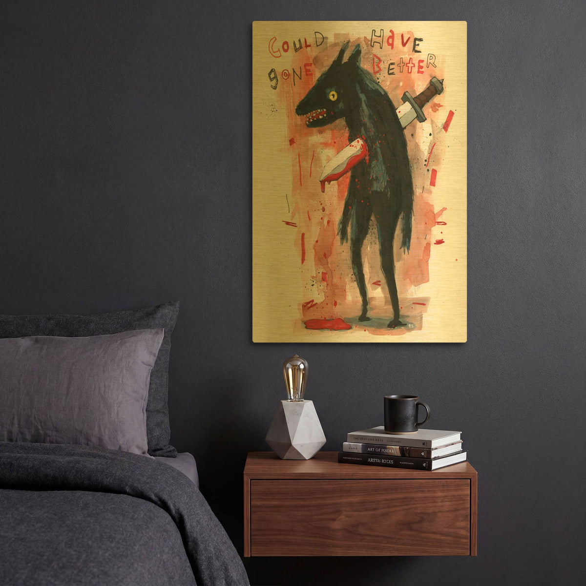 'Could Have Gone Better' By Ric Stultz Gold Metal Wall Art