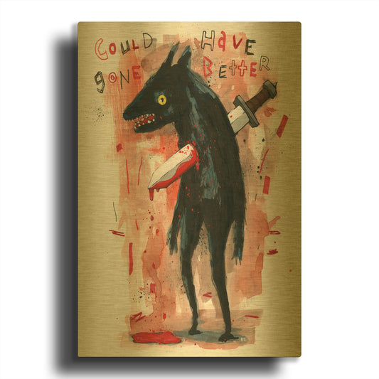 'Could Have Gone Better' By Ric Stultz Gold Metal Wall Art