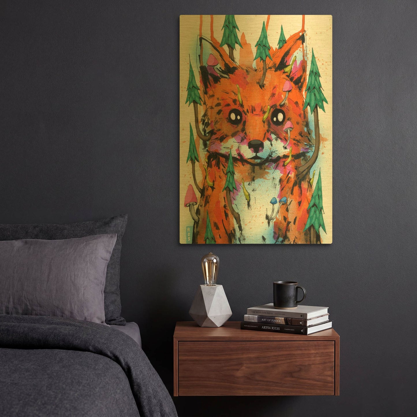 'Foxy' By Ric Stultz Gold Metal Wall Art